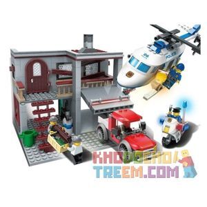 Bộ ghép hình lego cảnh sát Gudi 9318- siêu cảnh sát 465 chi tiết