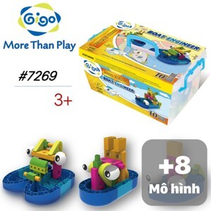 Bộ Gigo Toys tàu chiến hạm 7269 - 10 mô hình, 52 miếng ghép