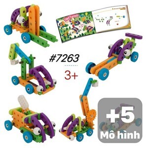 Bộ Gigo Toys Vương quốc xe hơi 7263 - 10 mô hình, 70 chi tiết