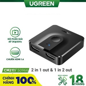 Bộ gộp HDMI 2 vào 1 ra Ugreen 50966