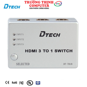 Bộ gộp HDMI 3 vào 1 ra Dtech DT-7018