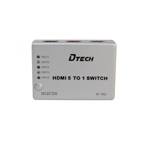 Bộ gộp HDMI 5 vào 1 ra Dtech DT-7021