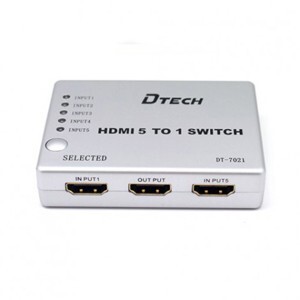 Bộ gộp HDMI 5 vào 1 ra Dtech DT-7021