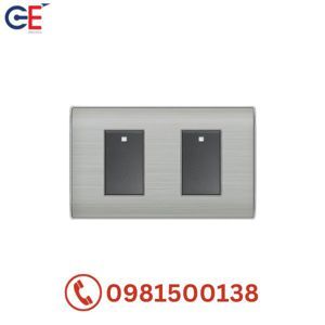 Bộ hai công tắc một chiều nhôm vân xước DoBo 16A A66-88603