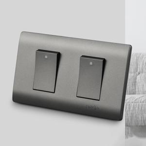 Bộ hai công tắc một chiều nhôm vân xước DoBo 16A A66-88603
