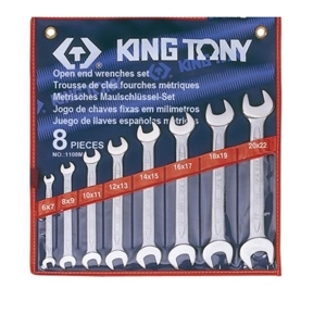 Bộ hai đầu miệng 8 cái hệ mét Kingtony 1108MR 6-22mm