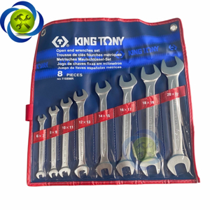 Bộ hai đầu miệng 8 cái hệ mét Kingtony 1108MR 6-22mm