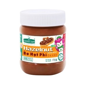 Bơ hạt phỉ cacao Golden Farm - 340g