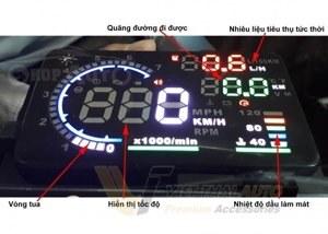 Bộ hiển thị tốc độ trên kính lái HUD A8