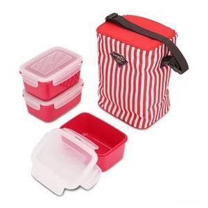 Bộ hộp cơm hình chữ nhật Lock&Lock HAF101R3 - 630ml