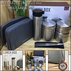 Bộ hộp cơm và bình giữ nhiệt L&L - Lunch Set Gift Box LHC8016S01