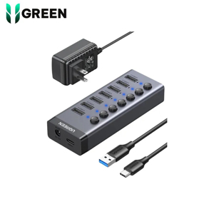 Bộ HUB chia 7 cổng USB 3.0 có công tắc Ugreen 30778