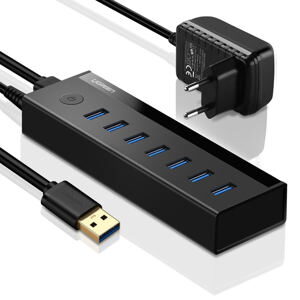 Bộ HUB chia 7 Cổng USB 3.0 Có Nguồn 5V/2A Ugreen 40522