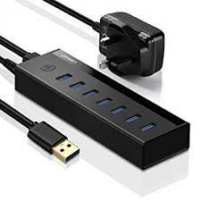 Bộ HUB chia 7 Cổng USB 3.0 Có Nguồn 5V/2A Ugreen 40522