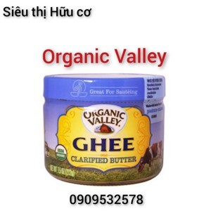 Bơ hữu cơ Ghee Organic Valley 212g