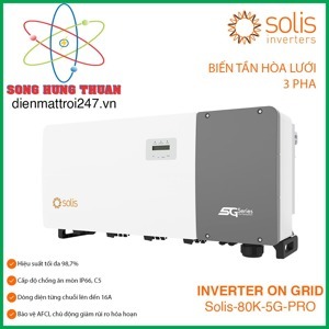 Bộ inverter hòa lưới điện năng lượng mặt trời Solis-80K