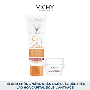 Bộ Kem Chống Nắng Ngăn Ngừa Các Dấu Hiệu Lão Hóa Vichy Capital Soleil Anti-Age