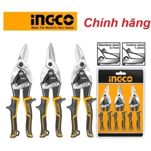 Bộ kéo cắt tôn 3 chi tiết Ingco HTSNK0110