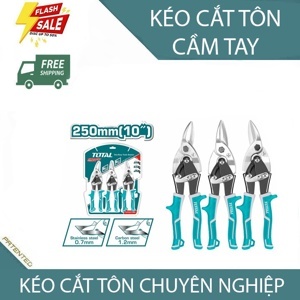 Bộ kéo cắt tôn mũi nhọn 3 chi tiết Total THT520106K