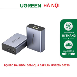 Bộ kéo dài HDMI qua mạng Lan 50M Ugreen 50739