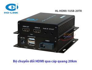 Bộ kéo dài hdmi sang quang USB HL-HDMI-1USB-20TR