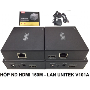 Bộ kéo dài HDMI to Lan 150m chính hãng Unitek V101A