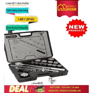 Bộ khẩu 3/4 inch 12 cạnh 19 chi tiết Stanley 89-101