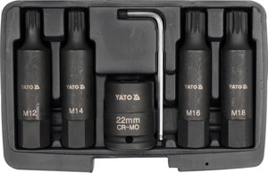 Bộ khẩu 3/4 inch kèm tuýp mũi sao 12 cạnh YT-1157