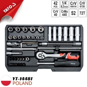 Bộ khẩu và cần xiết lực tổng hợp 42 chi tiết YT-14481