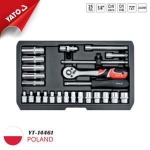 Bộ khẩu vặn tay Yato YT 14461, 25 chi tiết
