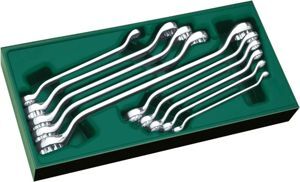 Bộ khay cờ lê hai đầu vòng 10 chi tiết Sata 09905