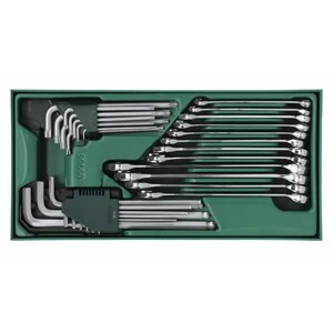 Bộ khay cờ lê vòng miệng và lục giác 30 chi tiết Sata 09906