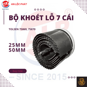 Bộ khoét lỗ 7 cái Tolsen 75869