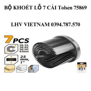 Bộ khoét lỗ 7 cái Tolsen 75869