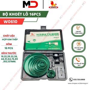 Bộ khoét lỗ gỗ, thạch cao 16 món lớn Wynns W0610