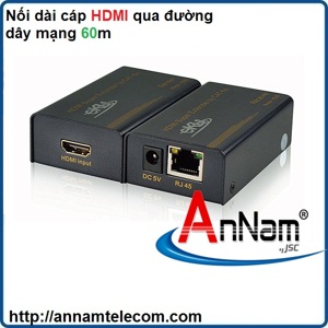 Bộ khuếch đại tín hiệu HDMI 60m - HDMI Extender EKL-HE60. Nối dài cáp HDMI qua đường dây mạng