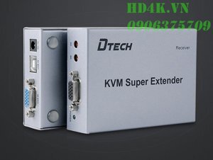 Bộ khuếch đại VGA qua Lan 100m có KVM DTECH DT-7044