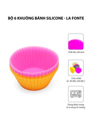 Bộ khuôn bánh Silicone La Fonte YY21894 - 6 chiếc