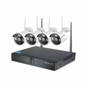 Bộ Kit camera IP và đầu ghi hình wifi 4 kênh Vantech VPH-0460W