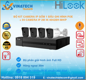 Bộ Kit camera IP Wifi Hilook IK-4042BH-MH/W(B)