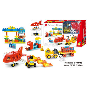 Bộ lắp ghép sân bay vui nhộn 88 chi tiết Toys House 77006