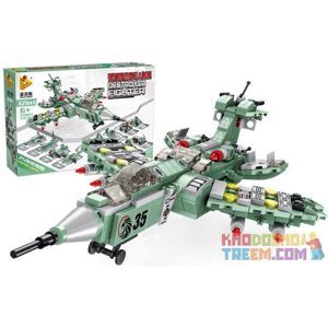 Bộ lắp ráp lego Panlos Brick 12 trong 1 - Mô hình Destroyer Fighter 633017