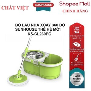 Bộ lau nhà xoay 360 độ Sunhouse KS-CL260PG