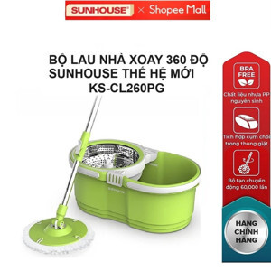 Bộ lau nhà xoay 360 độ Sunhouse KS-CL260PG