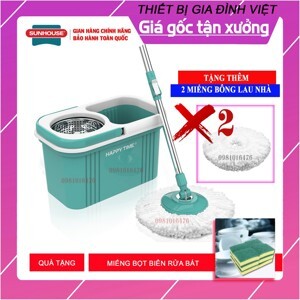 Bộ lau nhà xoay 360 độ Sunhouse Happy time KH-CL330S