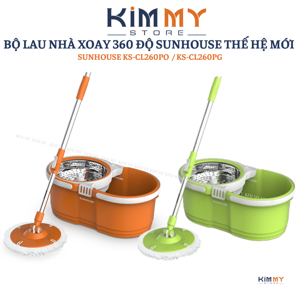 Bộ lau nhà xoay 360 độ Sunhouse KS-CL260PG