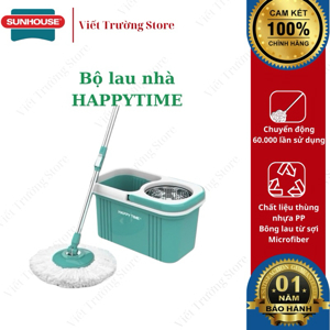 Bộ lau nhà xoay 360 độ Sunhouse Happy time KH-CL330S