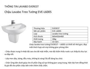 Bộ lavabo Everest treo tường EVE-L6005