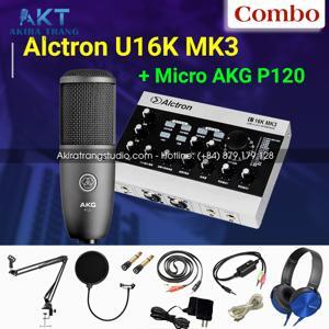 Bộ livestream Alctron U16K MK3 + Micro thu âm AKG P120