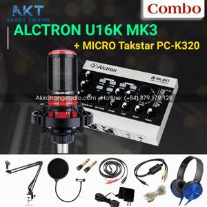 Bộ livestream Alctron U16K MK3 + Micro thu âm Takstar PC-K320